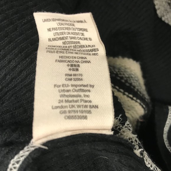 Free People black gray long sleeve mock neck fair isle sweater boho hippie top L - Picture 8 of 8